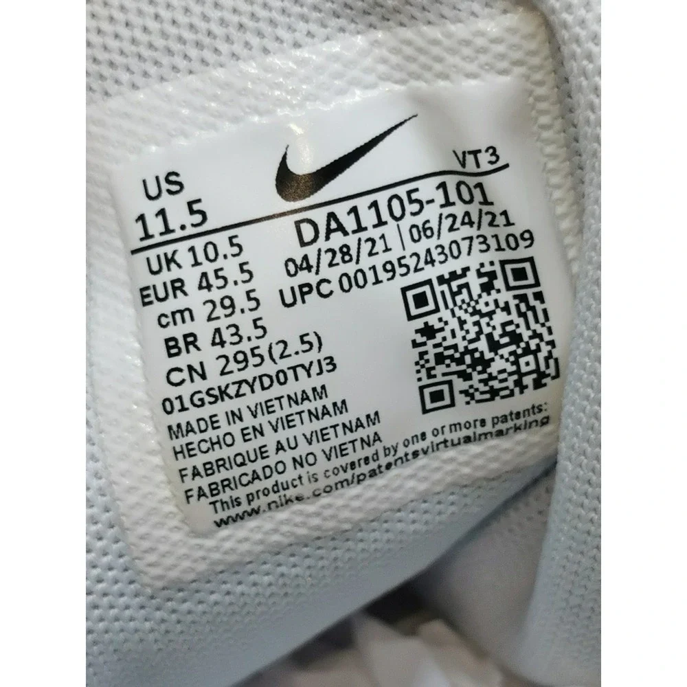 Men's 11.5 M Nike 2021 Quest 4 White Pure Platinum Blue DA1105-101 Running Shoes